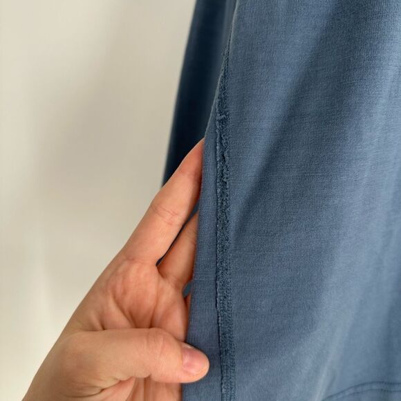 Smartwool Men’s Merino Wool Blue Quarter Zip Size M-XL Flawed - Picture 4 of 10